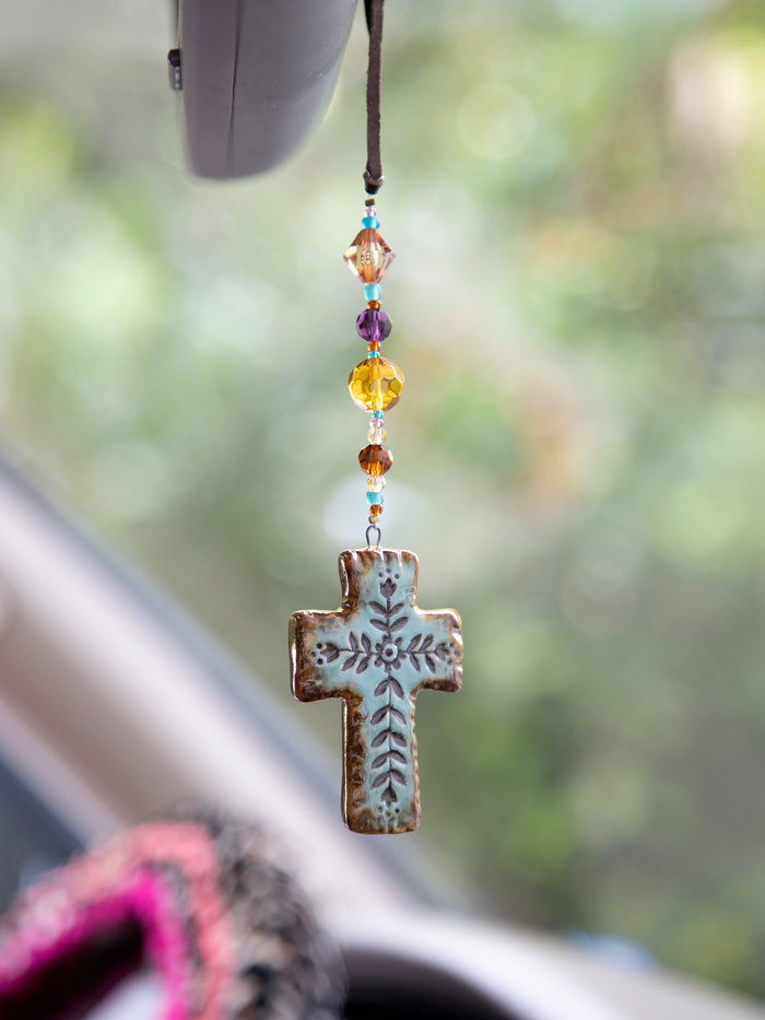 Artisan Cross Car Charm-view 1