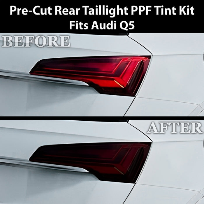 Audi Q5 SQ5 2021–2025 Dark Smoke Headlight & Taillight Tint Kit – Precut Vinyl Lens Overlays