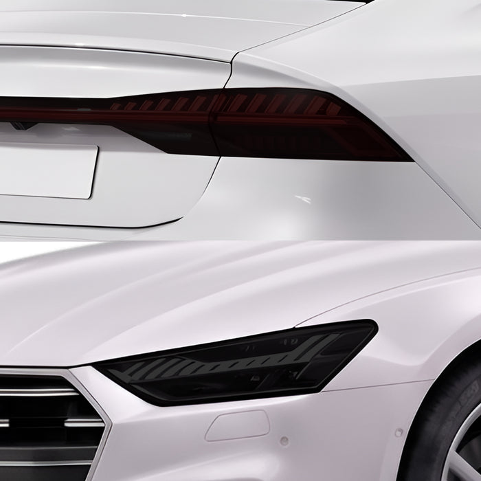 Audi S7 A7 Sportback 2019–2026 Dark Smoke Headlight & Taillight Tint Kit – Precut Vinyl Lens Overlays