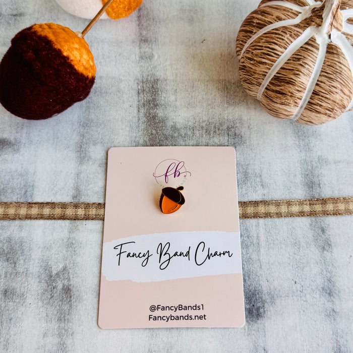 Autumn Acorn Band Charm 1pc.