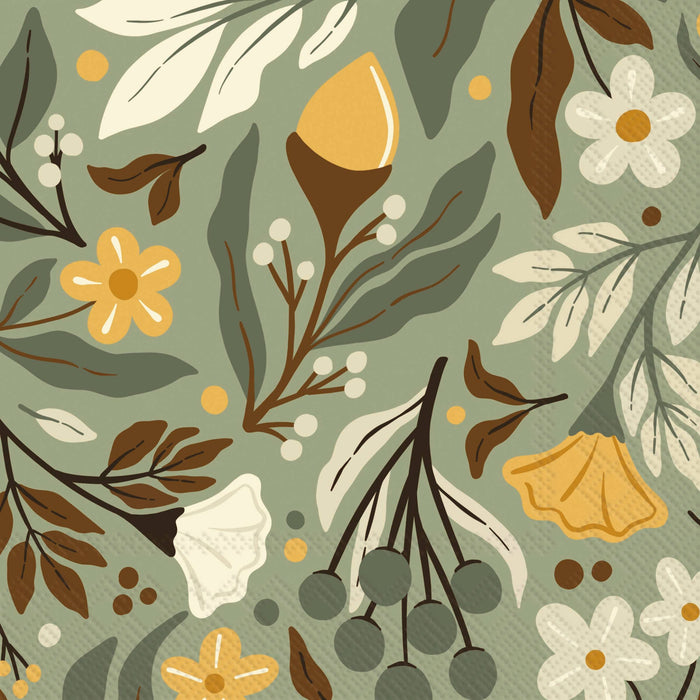 Autumn Acorn Cocktail Napkins - Olita Gifts & Goods
