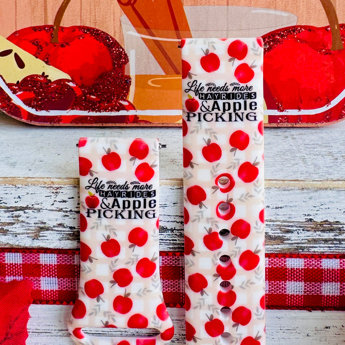 Autumn Apples Print Silicone Band For Samsung Watch