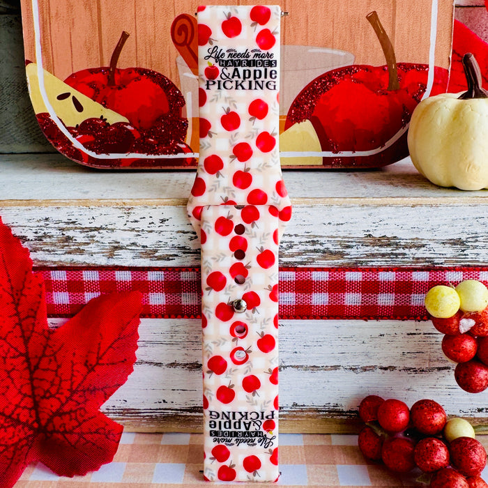 Autumn Apples Print Silicone Band For Samsung Watch