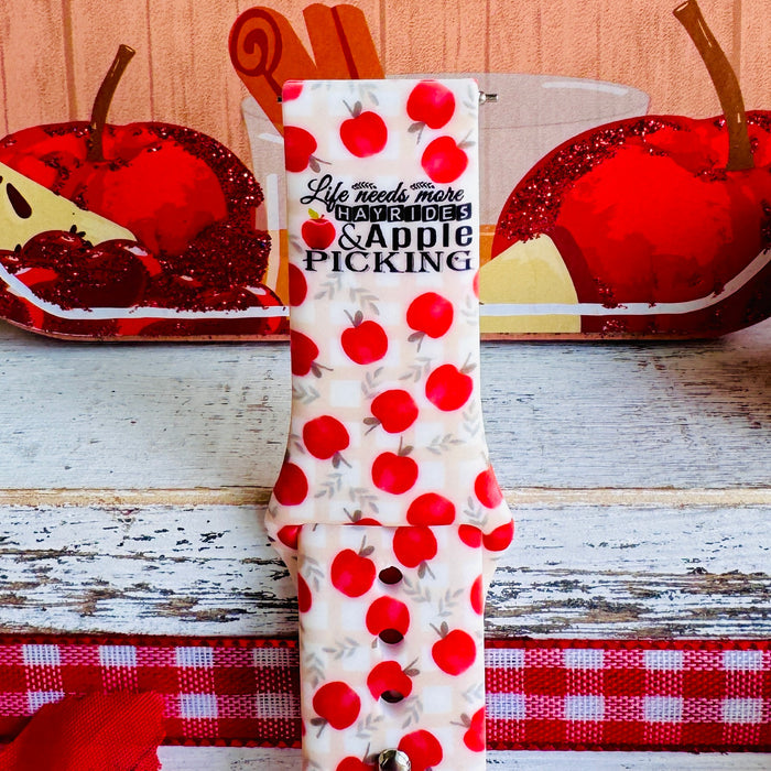 Autumn Apples Print Silicone Band For Samsung Watch