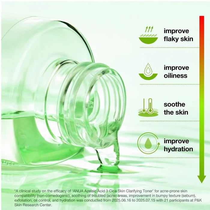 Azelaic 3 Cica Clarifying Toner for Redness Relief & Skin Balance - 250ml