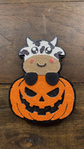 Baby Cow Jack o Lantern Freshie