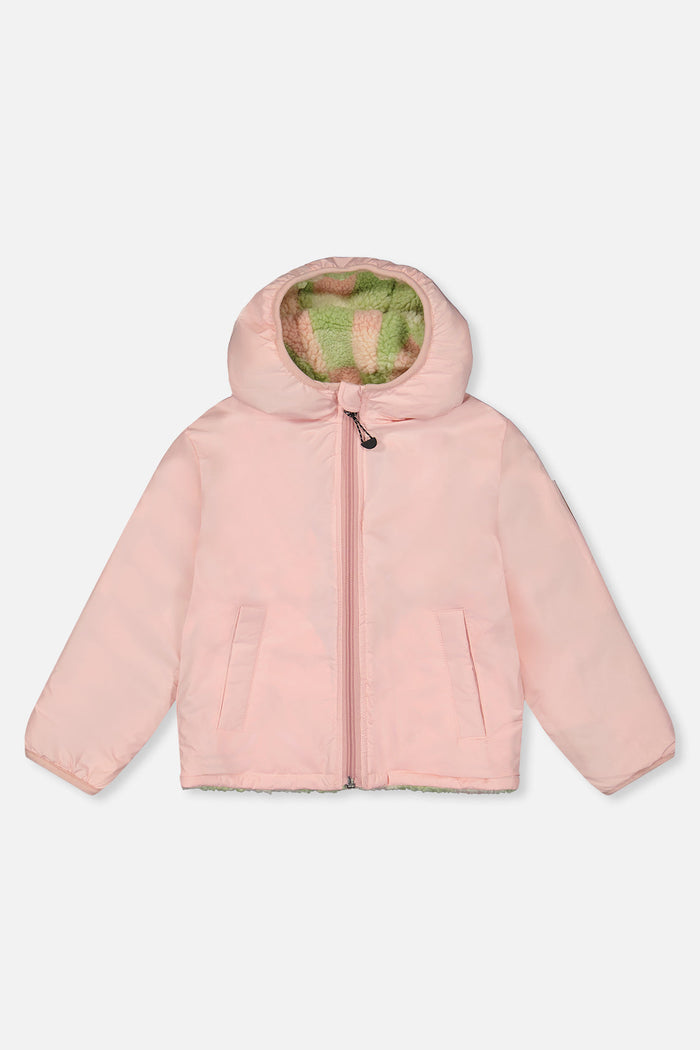 Baby Reversible Mid-Season Jacket Pale Dusty Pink-2