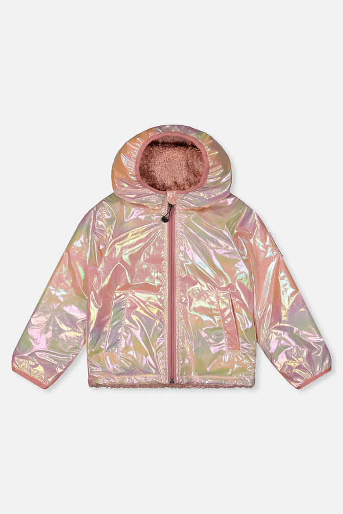 Baby Reversible Mid-Season Jacket Pink-2