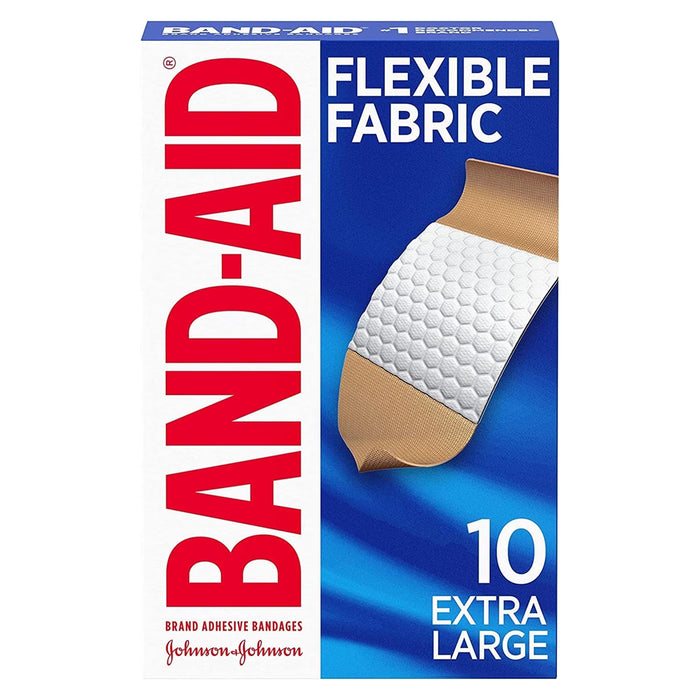 Band-Aid Flexible Fabric Extra Large Adhesive Bandages - 10 Ct - 24 Pack