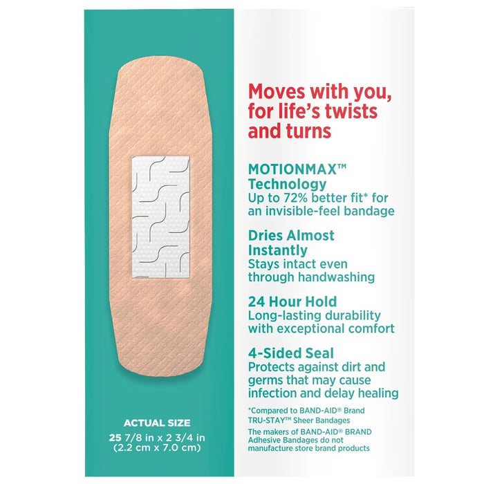Band-Aid Skin-Flex One Size Bandages - 25 Ct - 24 Pack