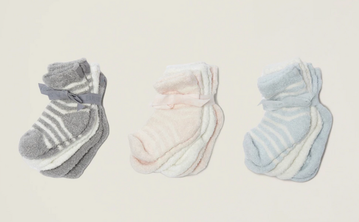 Barefoot Dreams CozyChic Lite Infant Sock 3-Pack - Multiple Colors!