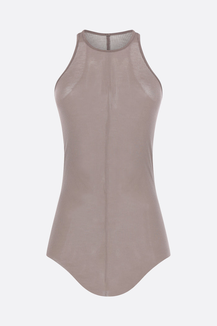 Basic tank top in rib jersey