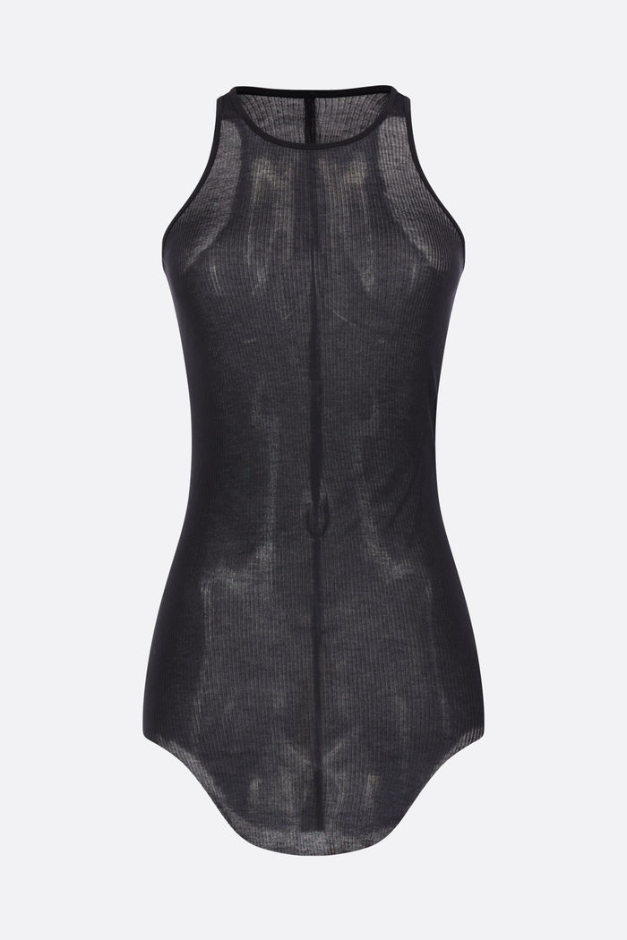 Basic tank top in rib jersey