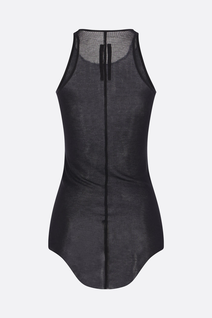 Basic tank top in rib jersey