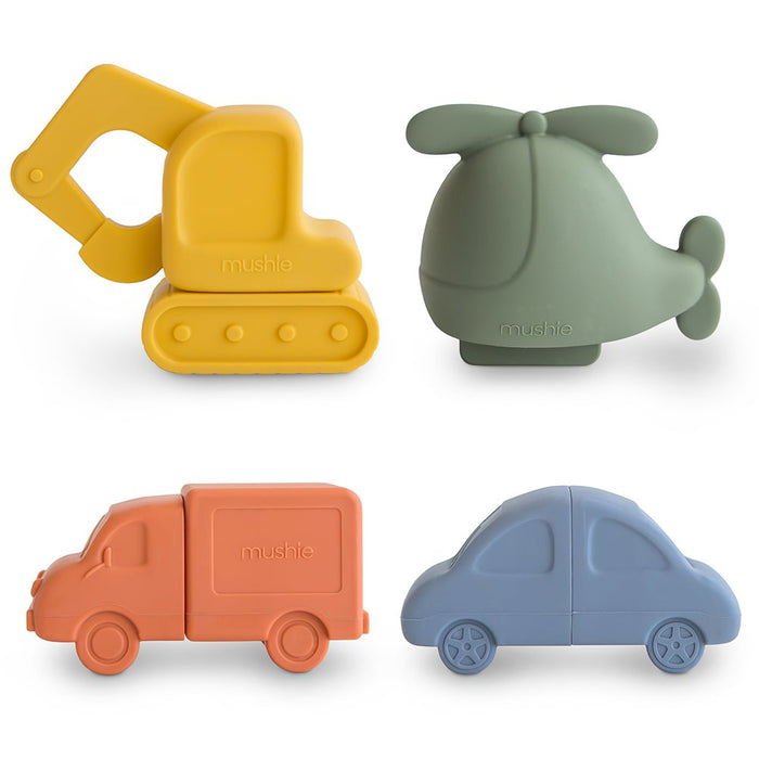 Mushie - Bath Toy - Vehicles - Set Of 4