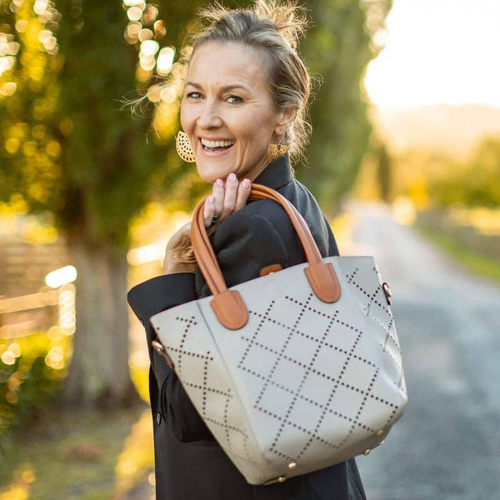 Baby Bermuda Tote Bag - Putty: Vegan - Polyurethane / Women-Owned, Cruelty-Free - Olita Gifts & Goods