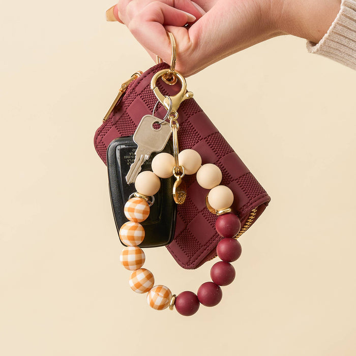 Berry Gingham Keychain Wristlet - Olita Gifts & Goods