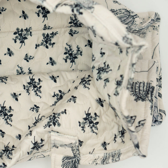 Birdie Quilted Tote Bag #QTB101KH
