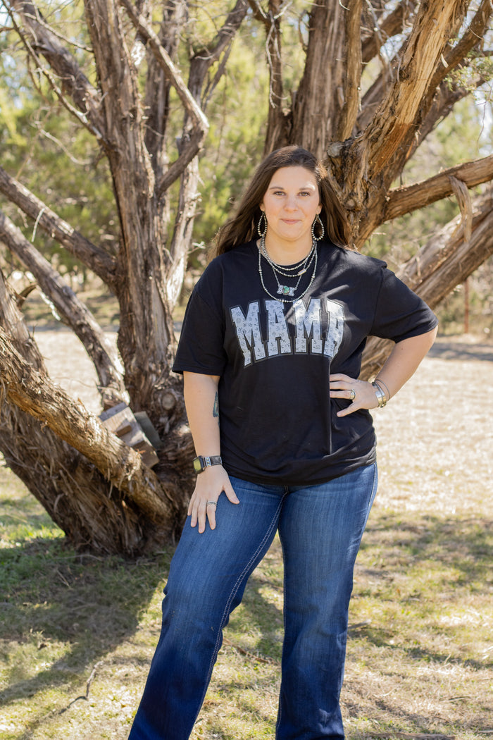 Black Branded Mama Tee