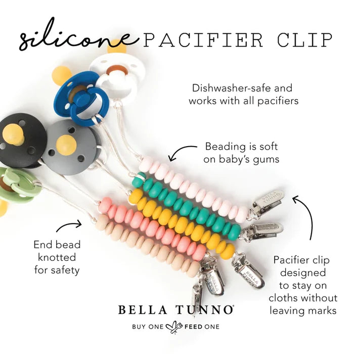 Black Marble Pacifier Clip
