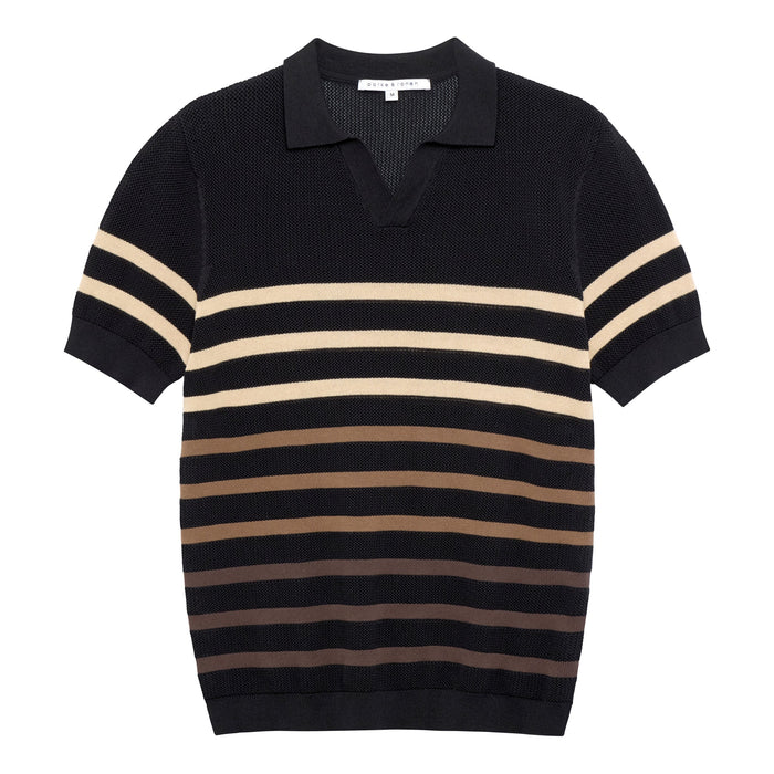 NEW- Black Seabreeze Knit Polo - Parke & Ronen
