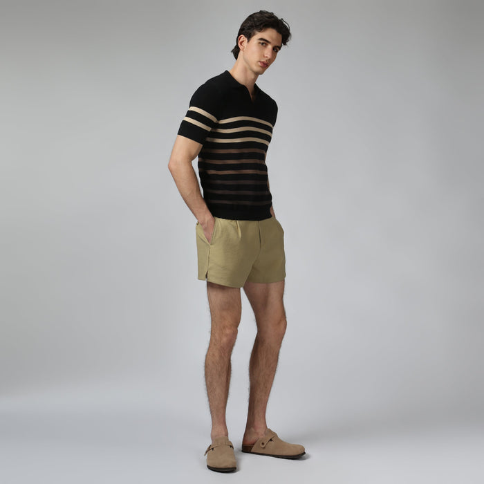 NEW- Black Seabreeze Knit Polo - Parke & Ronen