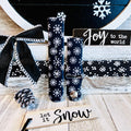 Black & White Snowflake Print Silicone Band For Samsung Watch Two Colors Available - Fancy Bands