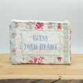 Bless Your Heart Quilted Zipper Bag #QMB350S