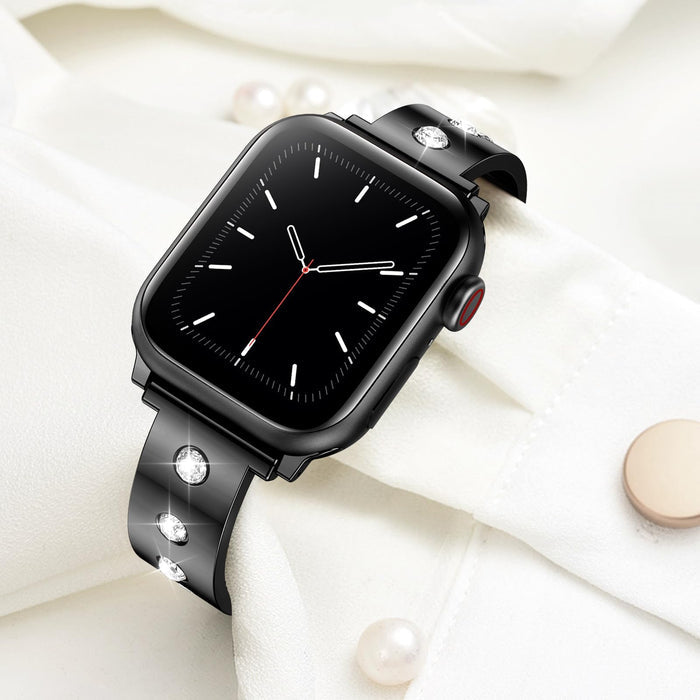 Bling It On Stainless Steel Link Band For Apple Watch Two Colors Available â Bling It On â Stainless Steel Apple Watch Band with Crystals Bring the sparkle, babe!