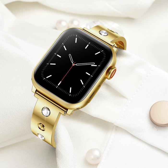 Bling It On Stainless Steel Link Band For Apple Watch Two Colors Available â Bling It On â Stainless Steel Apple Watch Band with Crystals Bring the sparkle, babe!