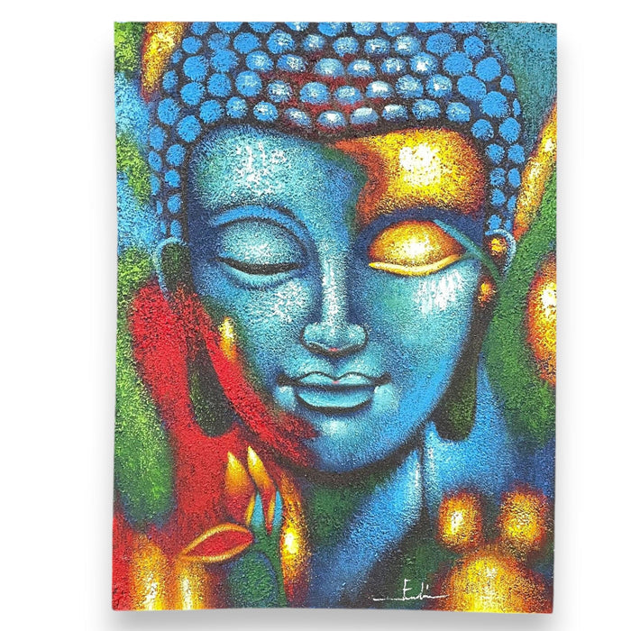 Blue & Gold Buddha Painting