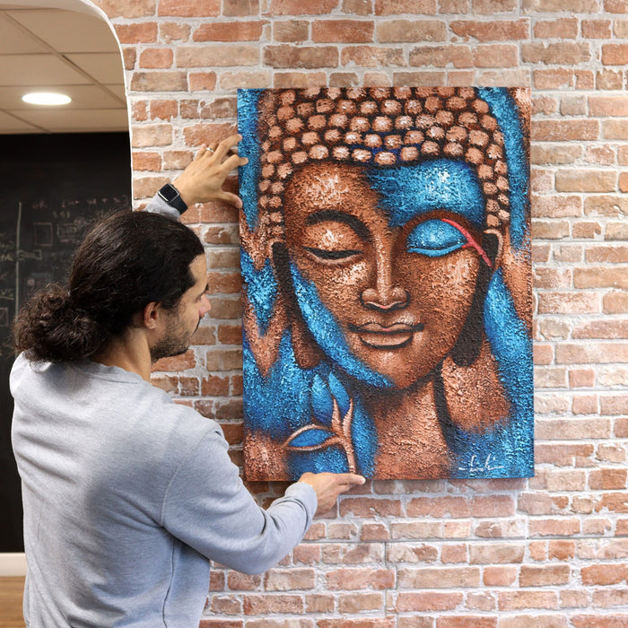Blue & Gold Buddha Painting