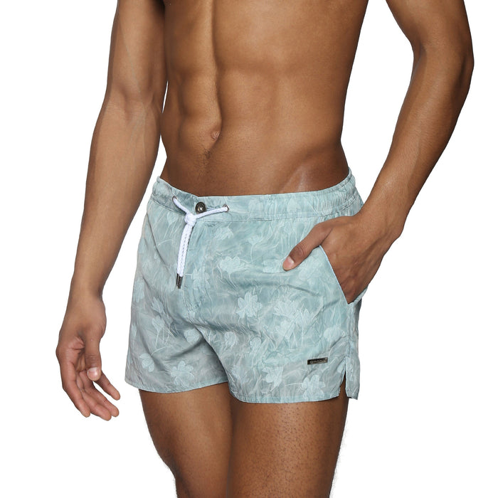 Blue Peony Barcelona Printed Swim Short - Parke & Ronen