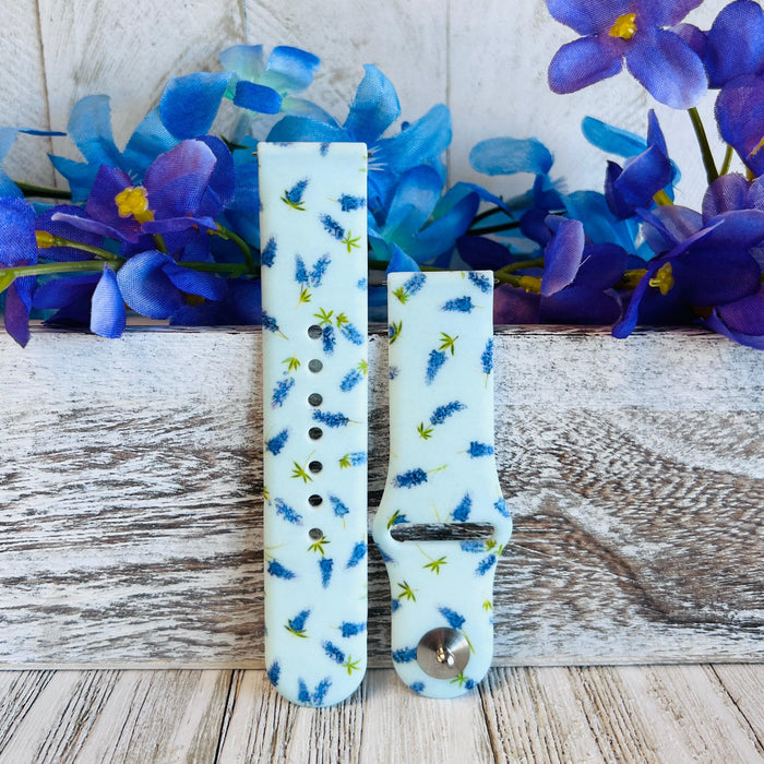 Bluebonnet Print Silicone Band For Samsung Watch Two Colors Available - Fancy Bands