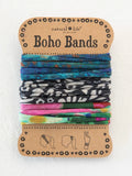 Boho Bands Hair Ties, Set of 3 - Blue Floral-view 1