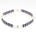 Boho Glass & Hematite Beaded TILA Beads Stretch Bracelet -BJ: MIO0032B - Olita Gifts & Goods