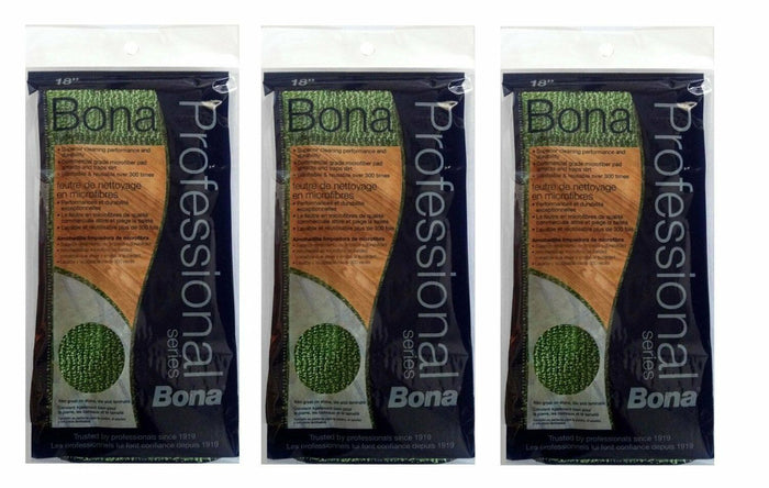 Bona Pro Series 18-Inch Microfiber Cleaning Pad, Tri-Lingual Part AX0003443
