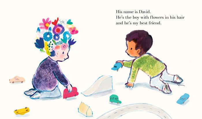 Book - Boy With Flowers In His Hair - Spread 1