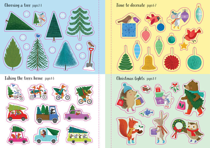Book - Sparkly Christmas Trees Sticker Book - Spread 4