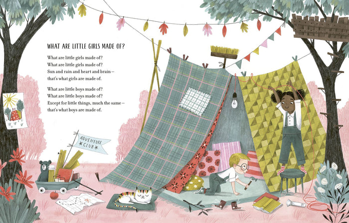 Book - What Are Little Girls Made Of - Spread 1