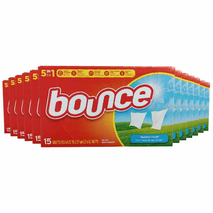Bounce - Dryer Sheets Outdoor Fresh Scent 15 Ct - 15 Pack