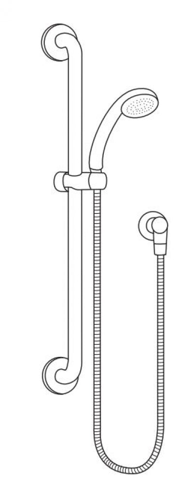Bradley 822-HS01806C Hand Held Shower Kit No Rail