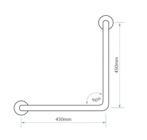 Bradley 832 Ambulant Grab Rail Ambidextrous