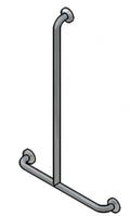 Bradley 832 Shower T-Bar Grab Rail Centre Fix