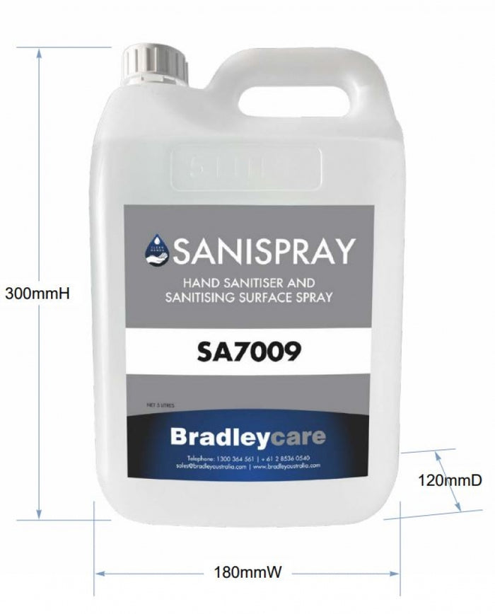 Bradley Bradleycare SA7009 Sanispray Hand Sanitiser and Surface Cleaner