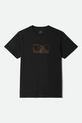 Brixton Briscoe T-Shirt - Black Worn