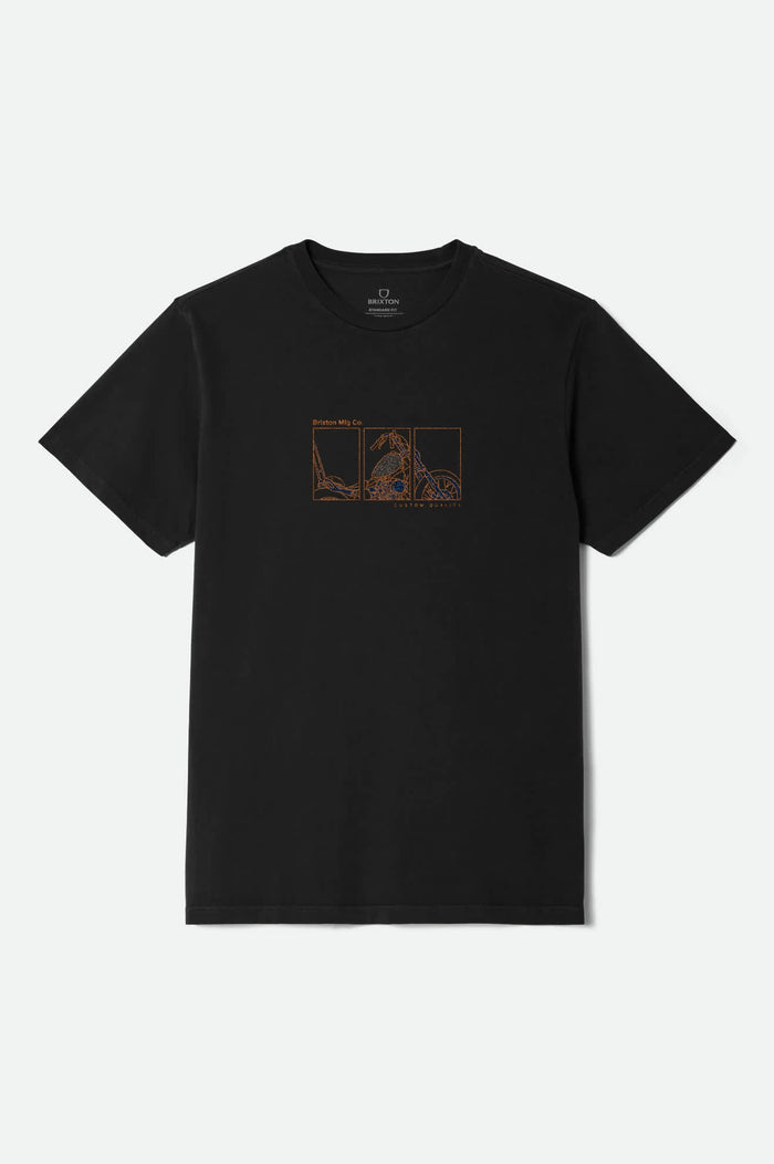 Brixton Briscoe T-Shirt - Black Worn