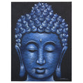 Buddah Painting Blue Brocade