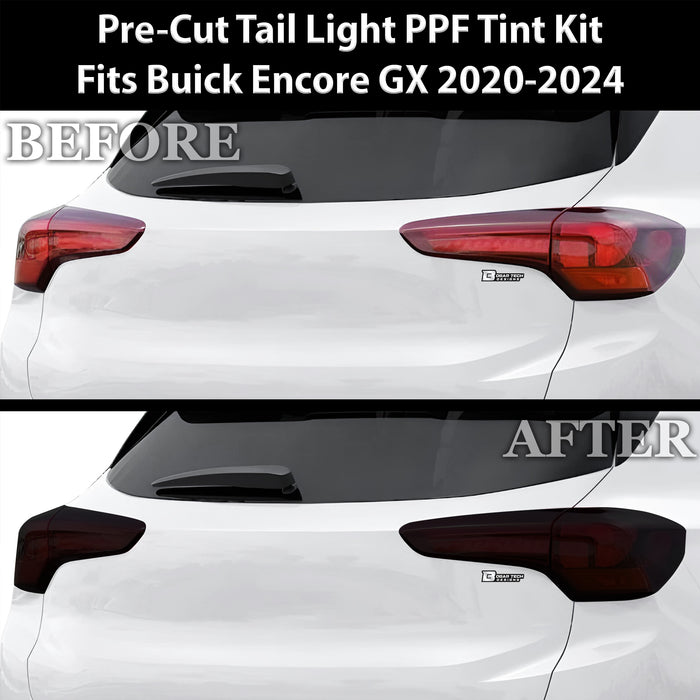 Full Headlight Taillight Precut Smoked PPF Tint Kit Film Overlay Fits Buick Encore GX 2020 - 2023 - Bogar Tech Designs