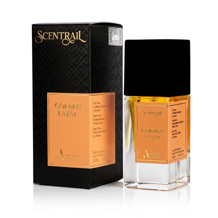 perfume set of scentrail - suede trace, golden layal, urban pulse